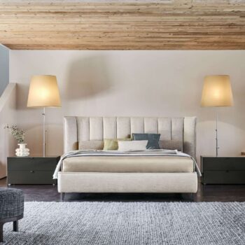 Twils Polsterbett Opera im beigen Stoffbezug