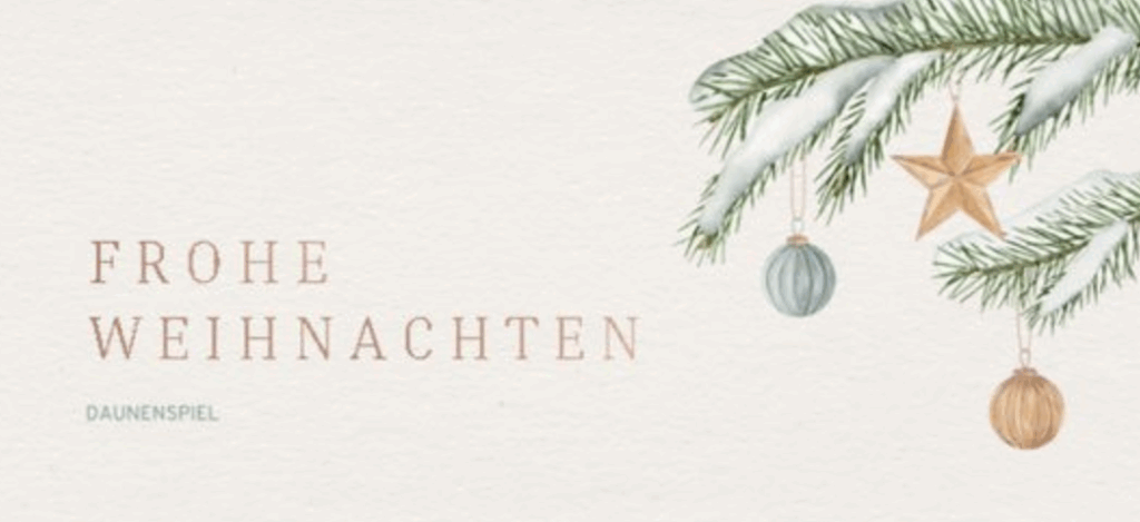 Frohe Weihnachten bei Duanenspiel